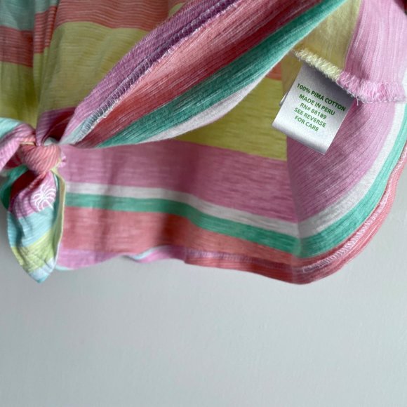 Lilly Pulitzer Lazy Days Stripe Short Sleeve Glin Cotton Scoop T Shirt Top  XS - Picture 8 of 12